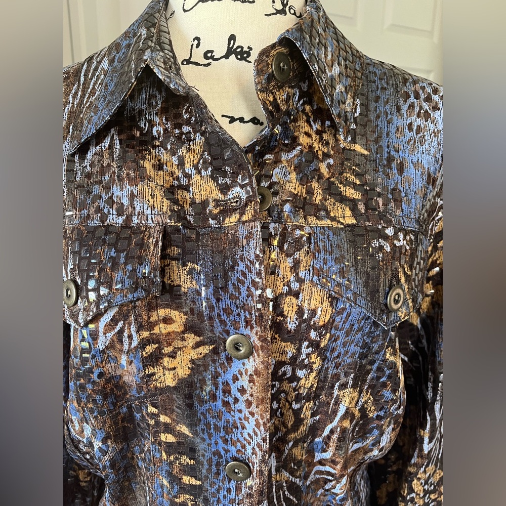 Ruby Rd. Multicolor Patterned Jacket Size 16w - image 2